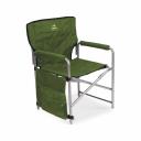 Кресло складное предназначено для отдыха на открытом воздухе и в помещении в положении сидя. Выполнено в виде трансформируемой из рабочего в транспортное (сложенное) положение конструкции. Сидение со спинкой изготовлены из ткани с водоотталкивающей пропиткой. На подлокотнике расположен карман, в который можно убрать подручные предметы.