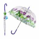 Зонт-трость женский полуавтоматический Мультидом FX24-36 фиолетовый