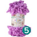 Пряжа Alize Puffy, 100 г, 9 м, 5 шт., 378 орхидея