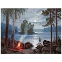 Белоснежка Картина по номерам "Белые ночи в Карелии", разноцветный