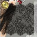 Кружево реснички KRUZHEVO, арт. TBY 75227, 240мм, цвет 02 черный, уп.3м