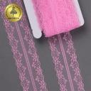 Кружево-трикотаж KRUZHEVO, арт. TBY 150-1, 40мм, цвет 12 розовый, уп.27,4м