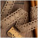 Тесьма вязаная KRUZHEVO 20мм TBY-6307-1 кружево хлопок цв.30 капучино уп.10м