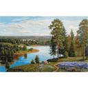 Nitex Набор для вышивания Над рекой (0151), разноцветный, 66 х 43 см