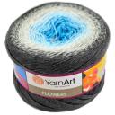 Пряжа YarnArt Flowers, 1 % хлопок, 45 % акрил, 250 г, 1000 м, 251