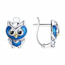 Серьги SOKOLOV из золочёного серебра с эмалью 94023129