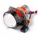 Система автоматического поворотного света с двухчиповой BILED линзой, датчиком угловой скорости и шаговым мотором.Светодиодные модули ближнего и дальнего света с интегрированной автономной адаптивной системой AFS (Adaptive Front-lighting System) для комфортного и безопасного движения в темное время суток. Система с помощью датчика угловой скорости анализирует маневры автомобиля и по уникальному алгоритму направляет свет в сторону поворота, увеличивая обзор и плавно возвращает луч обратно по завершению маневра для комфортного прямолинейного движения. Яркий светодиодный световой поток увлекает за собой, освещая все повороты, хочется поворачивать снова и снова, маневрирования становится простым и понятным, как движение по освещенной прямой. Светодиодные BILED модули с правильно распределенным световым потоком кристально-голубого цвета свечения 6000K формирует единообразный европейский луч, удовлетворяющий требованиям, установленным для дорог с правосторонним движением. Устанавливается в герметичный корпус фары на элементы, позволяющие произвести регулировку уровня свето-теневой границы.Марка и тип светодиода — TX-3570 + TX-3570Позиция фиксации — горизонтальнаяТип охлаждающей системы — гибридный (мет.радиатор + вентилятор)Температурный режим работы — -30°C до +85°CМощность ближний св. — 50Вт ±10%Мощность дальний св. — 59Вт ±10%Размер линзы - 3"