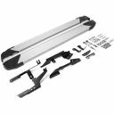 Алюминиевые пороги для Renault Kaptur 2016- Rival Silver F173AL.4703.1