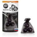 AIRLINE Ароматизатор для автомобиля Шарики в мешочке AFSH115, Черный лед 320 мл 40 г природный черный