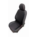 Комплект чехлов Автопилот Ромб Toyota Land Cruiser Prado 150 (5 мест) с 09-17г. Черный + Красная строчка