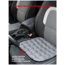 Автомобильная подушка на сиденье BIO-TEXTILES INNOFLEX 40*40 черный/серый с лузгой гречихи и антивибрационными гранулами ортопедическая сидушка