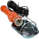 Светильник переносной под лампу Е27, шнур 5м, выкл. на корпусе. 220В Uniel UOL-C25A 60W/E27/5M IP20 ORANGE