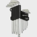 Набор шестигранников Арсенал НШ-10 - это комплект из 10 шестигранных ключей Г-образной формы с шаровым профилем и стандартным шестигранным профилем. Шаровый профиль шестигранников позволяет откручивать крепеж под углом до 25 градусов. Набор рекомендуется к применению при сборке мебели, ремонте автомобиля и везде, где используется крепеж с внутренним шестигранником. В комплект входят 10 ключей разного размера. Шестигранники Г-образные с шаровым профилем (1.5; 2; 2.5; 3; 4; 5; 6; 7; 8; 10 мм).