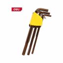 Набор шестигранных ключей Deli DL230808G состоит из 9 сверхдлинных ключей с шаровым наконечником размерами от 1,5 до 10 мм, что позволяет подобрать оптимальный размер для выполнения различных задач. Ключи изготовлены из высококачественной стали S2, что обеспечивает их прочность и долговечность. Пластиковый держатель обеспечивает удобство хранения и транспортировки ключей, а также предотвращает их случайное выпадение. Набор ключей Deli DL230808G выполнен в благородном коричневом цвете, что делает его легко заметным на рабочем месте и позволяет быстро найти нужный ключ. В комплекте вы получаете 9 имбусовых (шестигранных) ключей, что позволяет выполнять широкий спектр работ, требующих использования шестигранных ключей. Вес набора составляет всего 0,3 кг, что делает его легким и удобным для переноски и использования. Выбирая набор шестигранных ключей Deli DL230808G, вы получаете надежный и функциональный инструмент, который станет незаменимым помощником в решении различных задач на вашем рабочем месте.