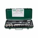 Комплект шестигранных головок Комплект 6-гранных головок Hans 22 предмета в металлическом кейсе 4621МU