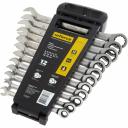 Набор комбинированных ключей с трещоткой 12 предметов Inforce, Сталь Cr-V, 8-19мм, 06-05-49