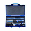 Набор торцевых головок с принадлежностями (1/4", шестигранные, 4-14 мм, 50 предметов) KING TONY 2550MRV