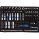 Набор торцевых головок с принадлежностями (1/4", ложемент, 65 предметов) KING TONY 9-2565MRV