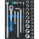 Набор торцевых головок 1/2" с принадлежностями, ложемент, 27 предметов KING TONY 9-4527MRV02