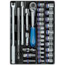 Набор торцевых головок KING TONY 1/2 33 предмета 9-4333MR03