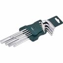 Набор Г-образных шестигранных ключей от бренда Rockforce — это профессиональный инструмент, предназначенный для закручивания и откручивания деталей с шестигранными отверстиями. Он включает в себя 7 ключей разных размеров, что делает его универсальным для слесарно-монтажных работ.Основные характеристики:Материал: Хромованадиевая сталь, обеспечивающая высокую прочность и устойчивость к износу.Количество ключей: 7 ключей разных размеров для различных задач.Надежное крепление: Каждый ключ имеет оптимальную форму для обеспечения надежного сцепления с крепежом.Удобство хранения: Набор упакован в пластиковый держатель, что обеспечивает удобство хранения и транспортировки.Набор Г-образных шестигранных ключей — это надежный и универсальный инструмент, который станет незаменимым помощником в любых слесарных и монтажных работах, обеспечивая высокую эффективность и комфорт в использовании.