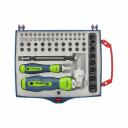 Набор реверсивных отверток Реверсивные отвертки с набором бит СИБРТЕХ торцевых головок, 61 предм.,CrV// 13363