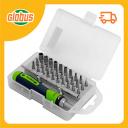 Отвертка реверсивная Сибртех для точных работ с набором бит и торцевых головок