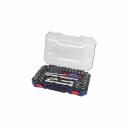 Ключ трещоточный 3/8" с набором головок CR-Mo 47шт (в кейсе) WP202523 Workpro• Ударопрочный кейс • Трещотка 3/8" (45 зубьев) • Удлинители 3/8 2 шт (3" / 6") • Универсальный шарнир 3/8" • Торцевые головки 1/4", 6-гранные SAE 10шт: 1/4", 5/16", 3/8", 7/16", 1/2", 9/16", 5/8", 11/16" ,3/4",13/16" • Торцевые головки 1/4", 6-гранные 10шт: 8,10,11,12,13,14,15,16,17,18 мм • Магнитные головки 12шт • Биты с держателем 10шт