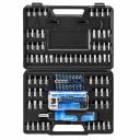 Набор: Отвертка реверсивная с магнитным битодержателем и отсеком для бит в рукоятке Зубр "Эксперт" 25237-H129, Cr-V, 130 предметов