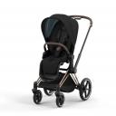 Коляска прогулочная Cybex Priam IV шасси Rose Gold, Deep Black (Черный)