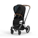 Коляска прогулочная Cybex Priam IV шасси Chrome Brown, Deep Black (Черный)