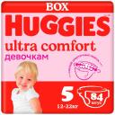 Подгузники Huggies Ultra Comfort для девочек, 5, 12-22 кг, 84 шт.