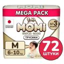 MOMI Подгузники-трусики "Ultra Care" размер M 6-11 кг mega pack упаковка