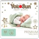 YokoSun Подгузники-Трусики PREMIUM размер M 6-10 кг 56 шт + Котик Йоко.