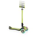 Детский городской самокат 3-колесный GLOBBER Elite Deluxe Lights зеленый