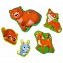 Макси- пазлы «Лесные жители», 5 пазлов, 20 деталей puzzle time Китай