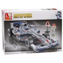 Конструктор пластиковый. SLUBAN.Формула 1.Серебрянный гоночный автомоб.(257 дет.,1 фигур.) M38-B0352