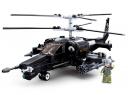 Конструктор SLUBAN Модельки M38-B0752 Ударный вертолет Ка-50 (Черная акула) (350дет., 1фиг., 24,7см)