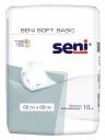 Seni Soft Basic / Сени Софт Бейсик - одноразовые впитывающие пеленки, 60x60 см, 10 шт.