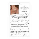 Наклейки MIAMITATS Переводные мини-тату Quotes