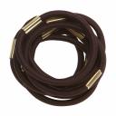 DEWAL PROFESSIONAL Резинки для волос коричневые maxi 10 шт/уп