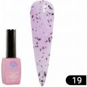 Каучуковая цветная база для гель-лака с поталью / камуфляж основа для ногтей, база с фольгой, 8 мл / 19