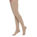 Чулки Центр Компресс до бедра с открытым мыском (пара с силиконом) 1 класс, размер: 3, кремовый