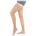Чулки Ergoforma 211 с ажурной резинкой на силиконовых лентах, противоварикозные, 1 класс, размер: 4, телесный