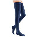 Чулки medi mediven elegance 289W/290W с ажурной резинкой на силиконовых лентах на широкое бедро, противоварикозные, 2 класс, размер: 3, длина: 62-71 см, темно-синий