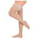 Чулки Venoteks Trend 2C205 с ажурной резинкой противоварикозные, 2 класс, размер: M, длина: 62-71 см, бежевый