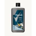 Шампунь для волос, гель для душа и умывания лица мужской парфюмированный 3в1 Рексона Мен Активный уголь 750 мл