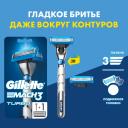 Бритвенная Ручка Gillette Mach3 Turbo с 2 сменными кассетами