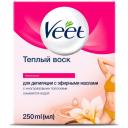 Veet Тёплый воск с эфирными маслами в банке 250 мл 250 г ваниль