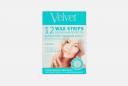 Восковые полоски для лица Деликатное удаление волос 12 шт VELVET